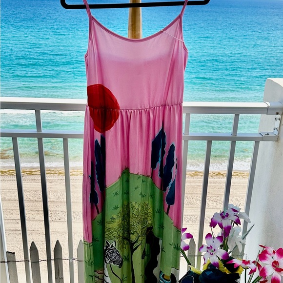 Dresses & Skirts - Maxi Dress with a floral Artistic Print